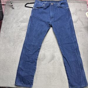 Vintage Wrangler Jeans Mens 40x34 Blue Straight Denim Pants Western PLEASE READ